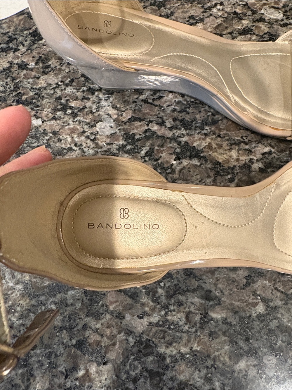 Bandolino Nude Patent Ankle-Strap Block Heels - Picture 2 of 6